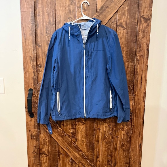 Vineyard Vines Mens Blue Windbreaker Jacket Lightweight Full Zip Hooded - Picture 4 of 10